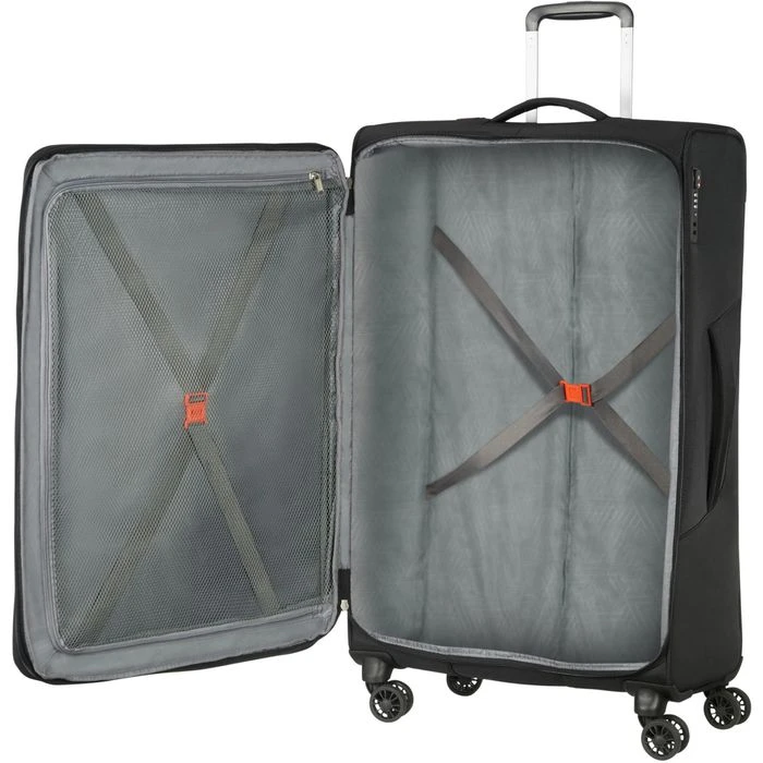 AmericanTourister Reisekoffer Summerfunk Spinner, Weich Trolley 4 Rollen Schwarz 119L, 79cm Größe XL – Bild 6