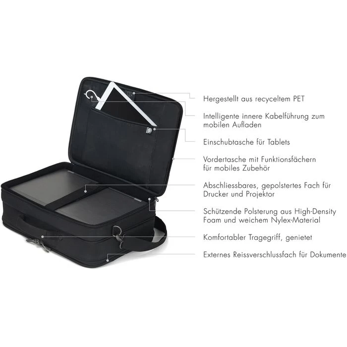 Dicota Laptoptasche Eco Multi Twin Select, D31641-RPET, Bis 15,6 Zoll / 39,6 Cm Laptops, Recyceltes PET – Bild 6