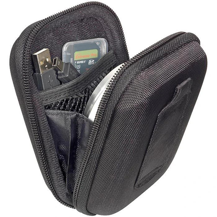 Pedea Kameratasche Just-Black, Nylon, Gürtelschlaufe, Wasserabweisend, Schwarz – Bild 7