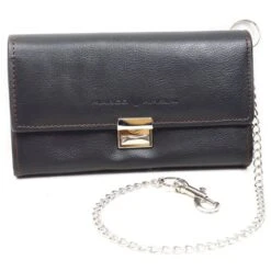 Marco-Amrini Kellnerbörse Set, Schwarz, Aus Kunstleder, 18 X 10cm, Mit Tasche Und Kette