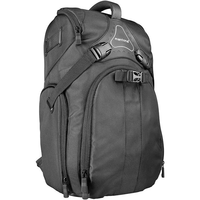 Mantona Kamerarucksack Rhodolit, Regenhülle, Schwarz – Bild 2