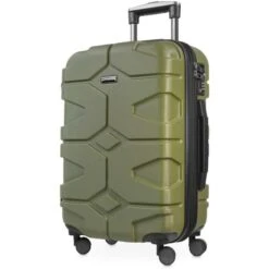 Hauptstadtkoffer Reisekoffer X Kölln, Hartschale, Trolley 4 Rollen, OlivgrĂŒn, 50 L, 55cm, GröĂe S