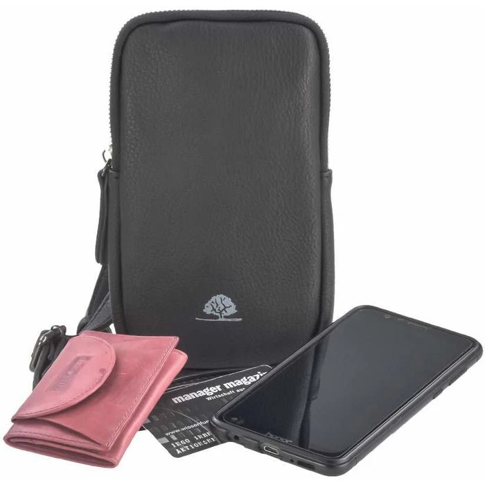 Greenburry Umhängetasche Madl Dasch Traudl, Damen, 5605-39, Kunstleder, 12 X 20 X 2,5cm, New Black – Bild 5