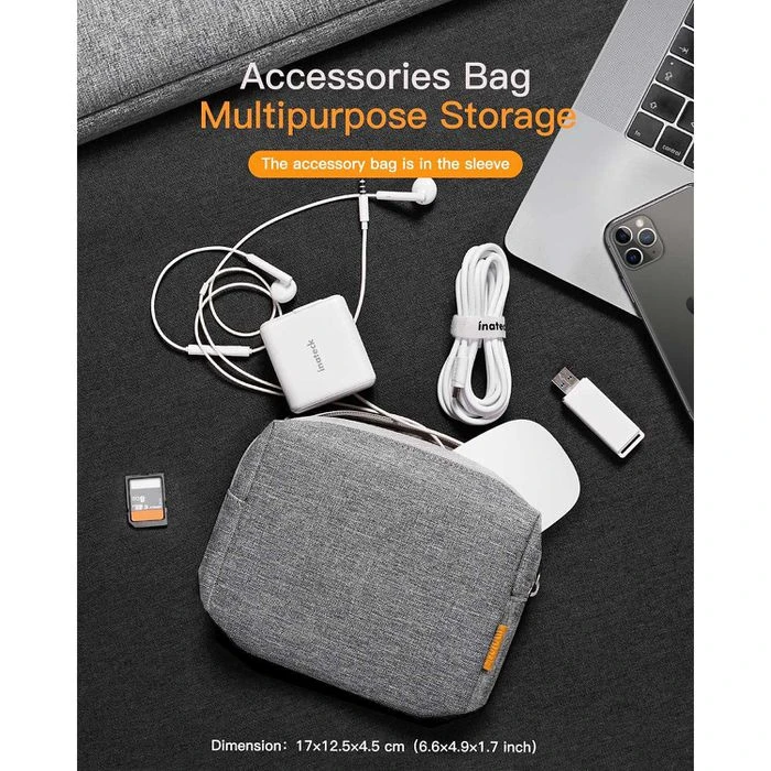 Inateck Laptophülle LB01005-13, Polyester, Grau, Bis 33,78 Cm / 13,3 Zoll – Bild 3