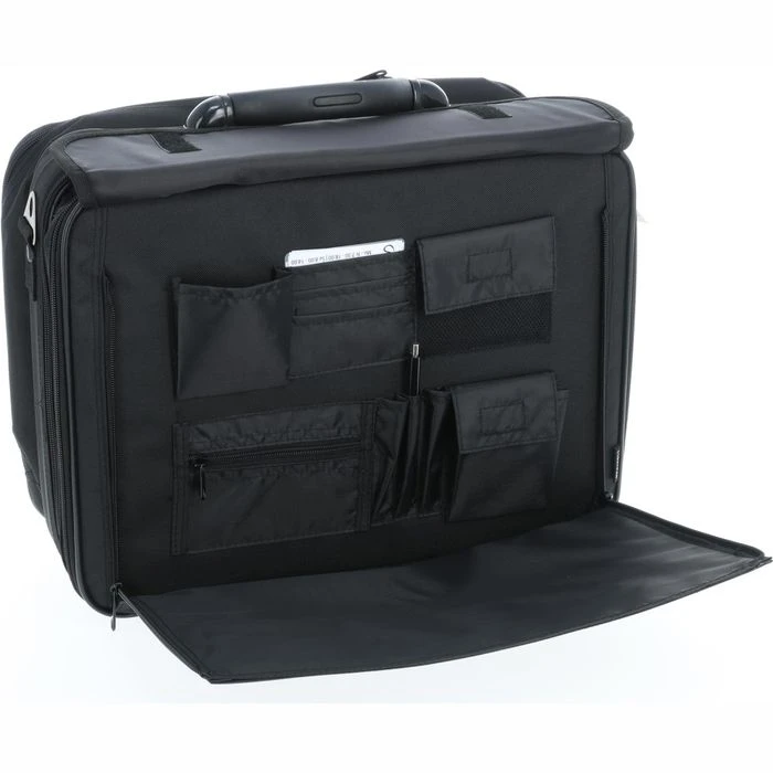 LightPak Pilotenkoffer Corniche, 46075, Schwarz, Mit Reißverschluss, Laptopfach, Polyester – Bild 4