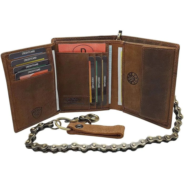 Böttcher-AG Geldbörse 1223, Echt Leder, RFID Schutz, Münzfach, Druckknopf, Braun – Bild 3