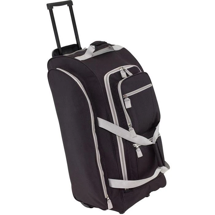 Böttcher-AG Reisetasche 9P, Mit Rollen, Polyester, Grau / Schwarz, 75L, 75cm, Größe XL