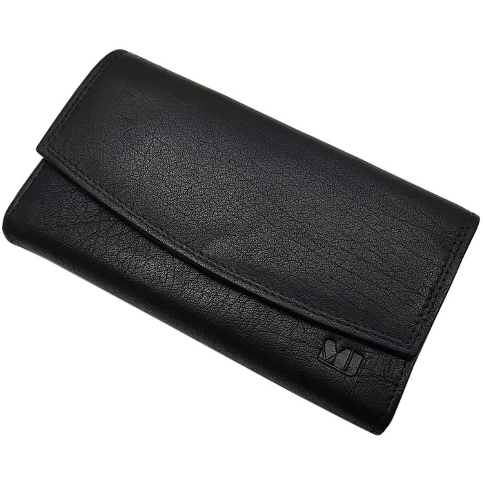 MJ-Design-Germany Kellnerbörse 1067, Schwarz, Echt Büffelleder, 18 X 10cm