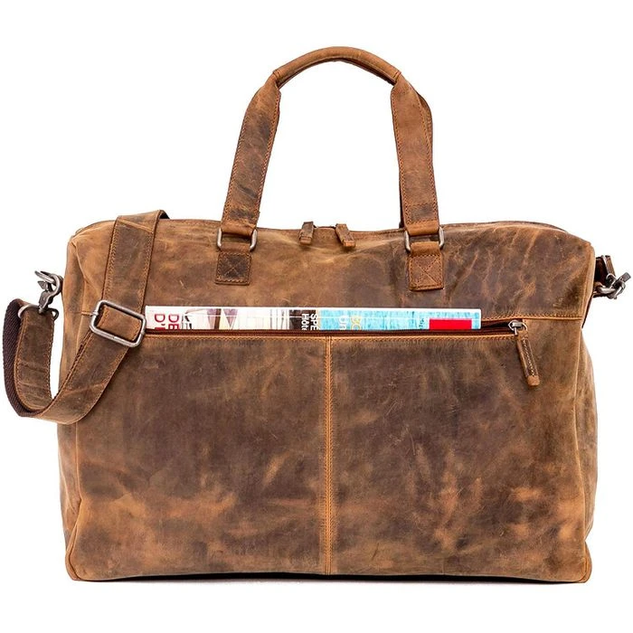 Almadih Reisetasche Kane, Echt Leder, Braun Vintage, 19 Liter, 50cm, Größe S – Bild 4