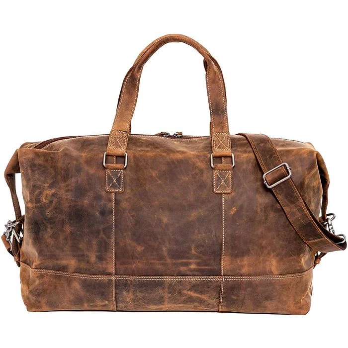 Almadih Reisetasche Yuri, Echt Leder, Braun Vintage, 31 Liter, 51cm, Größe S – Bild 4