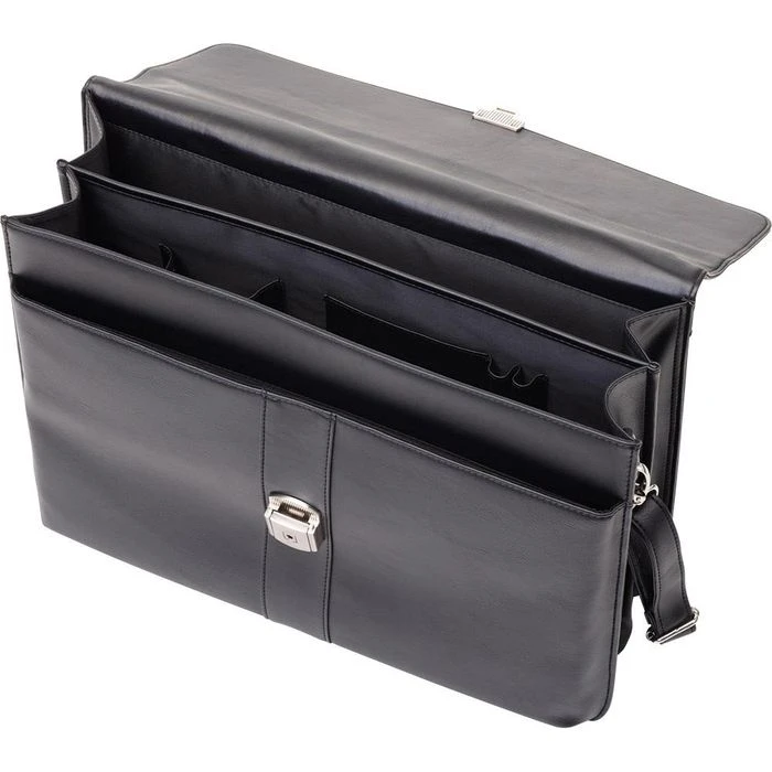 Alassio Aktentasche 47014, Pescara, Schwarz, Mit Schnappverschluss, Kunstleder â Bild 2