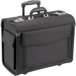 Dermata Pilotenkoffer 1340NY, Trolley, Nylon, Mit Laptopfach, Schwarz