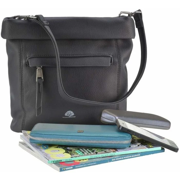 Greenburry Umhängetasche Madl Dasch Leni S, Damen, 5602-39, Kunstleder, 26 X 24 X 11cm, New Black – Bild 6