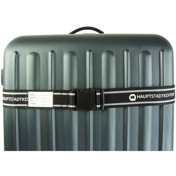 Hauptstadtkoffer Koffergurt 121444865 Mit Schnalle, Gepäckgurt, 5 X 200cm, Schwarz / Weiß – Bild 2