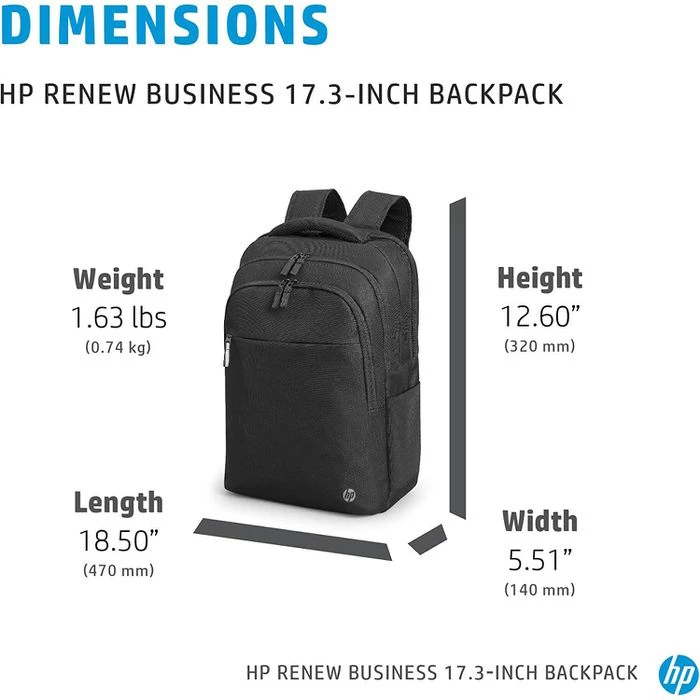 HP Laptop-Rucksack Renew Business, 3E2U5AA, Bis 17,3 Zoll / 43,94 Cm, Polyester – Bild 7