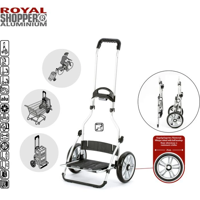 Andersen Einkaufstrolley Royal Shopper, Folke, Klappbar, Mit Kühlfach, Bis 50kg, Schwarz – Bild 2