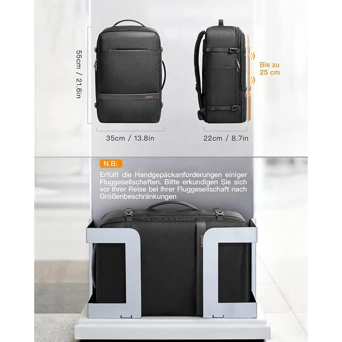 Inateck Laptop-Rucksack BP03005, Bis 15,6 Zoll / 39,6 Cm, Polyester – Bild 5