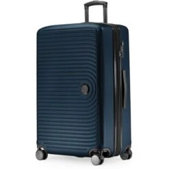 Hauptstadtkoffer Reisekoffer Mitte Hartschale, Trolley 4 Rollen, Blau, 130Liter, 75cm GröĂe XL