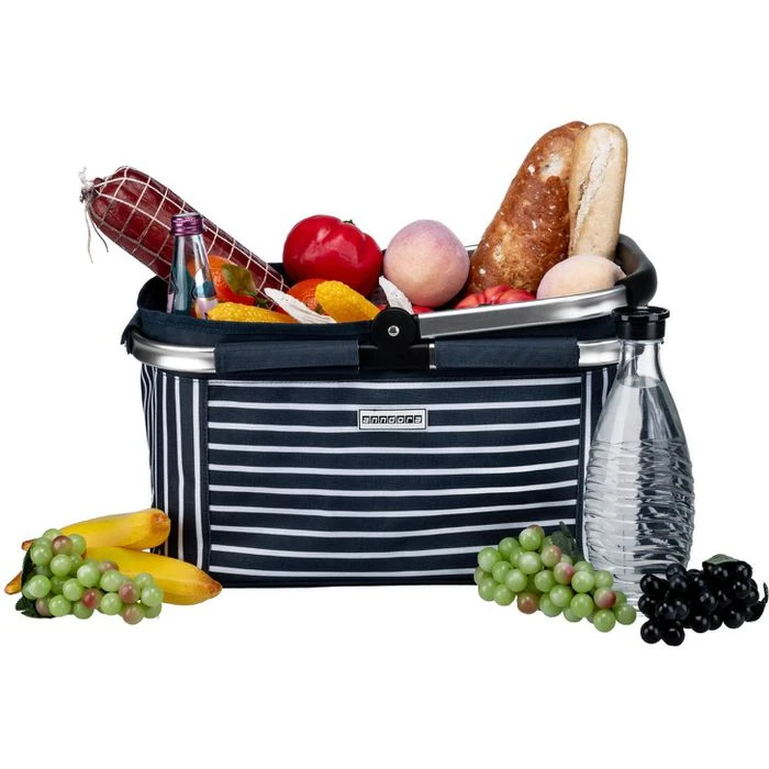 Anndora Einkaufskorb AHOI, Blau / Weiß, 48 X 30 X 25cm – Bild 2