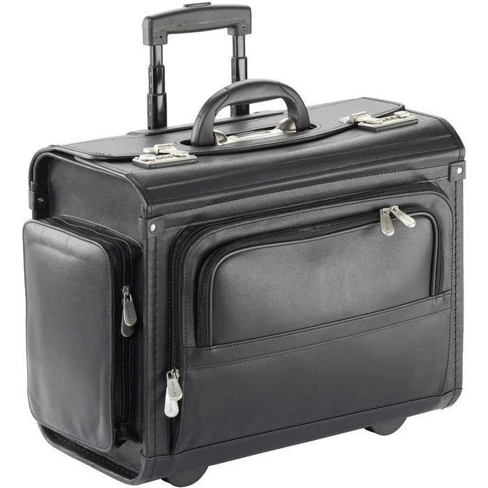 Dermata Pilotenkoffer 7056P, Trolley, Synthetik, Mit Laptopfach, Schwarz