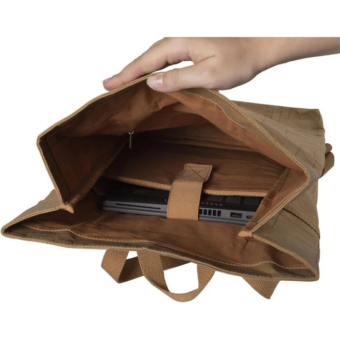 Exacompta Rucksack Eterneco 17640E, Roll-Top, Braun, Laptopfach, Papier, 17L, 43cm – Bild 5