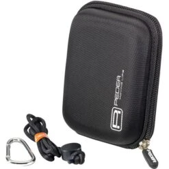 Pedea Kameratasche Just-Black, Nylon, Gürtelschlaufe, Wasserabweisend, Schwarz