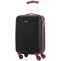 Hauptstadtkoffer Reisekoffer Wannsee, Hartschale, Trolley 4 Rollen, Schwarz, 38 Liter, 58cm, GröĂe M